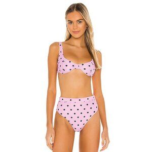 Faithful the Brand Evie Bikini in Sylvester Dot Print Bikini BOTTOM ONLY